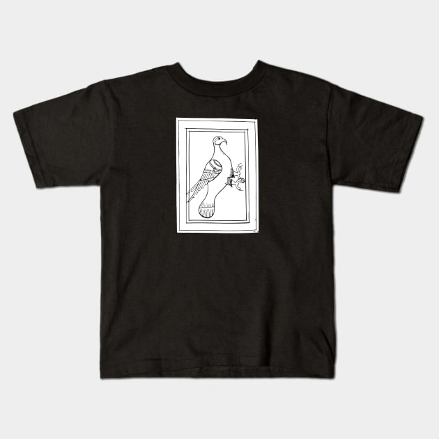 Medieval art - pigeon Kids T-Shirt by vixfx